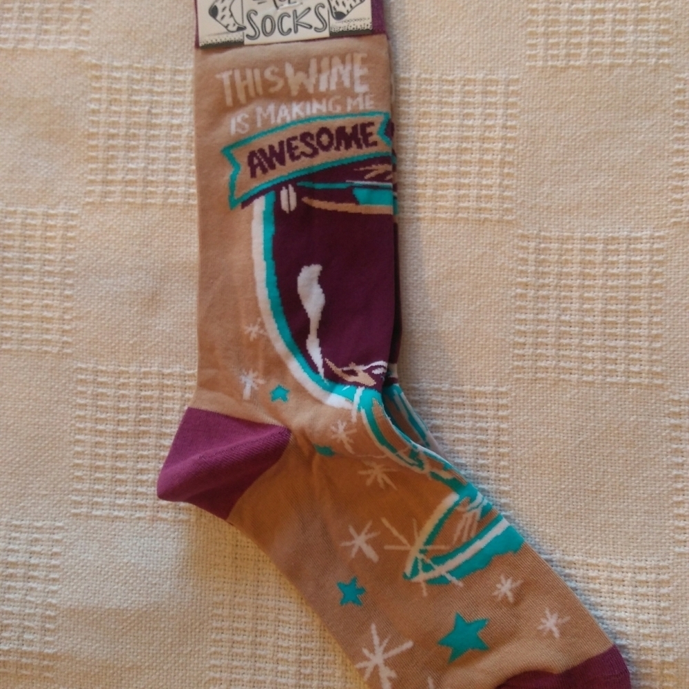 Primatives by Kathy LoL " This wine is making me Awesome" Socks